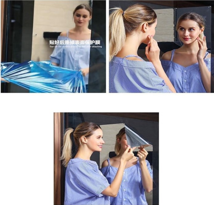 Yapışkanlı Folyo Ayna 100 x 50 cm - Görsel 3