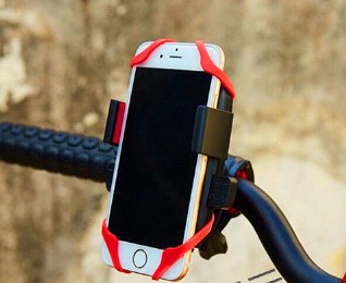 Lastik Destekli Standlı Bisiklet Telefon Tutucu - Görsel 2