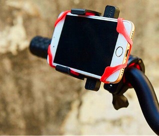 Lastik Destekli Standlı Bisiklet Telefon Tutucu - Görsel 3