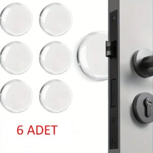 Şeffaf Silikon Mobilya ve Kapı Durdurucu Darbe Pedi 6 lı
