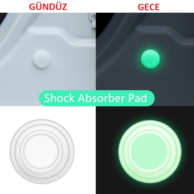Fosforlu Araba Kapı Ses ve Darbe Emici Pad 10 Adet - Görsel 4