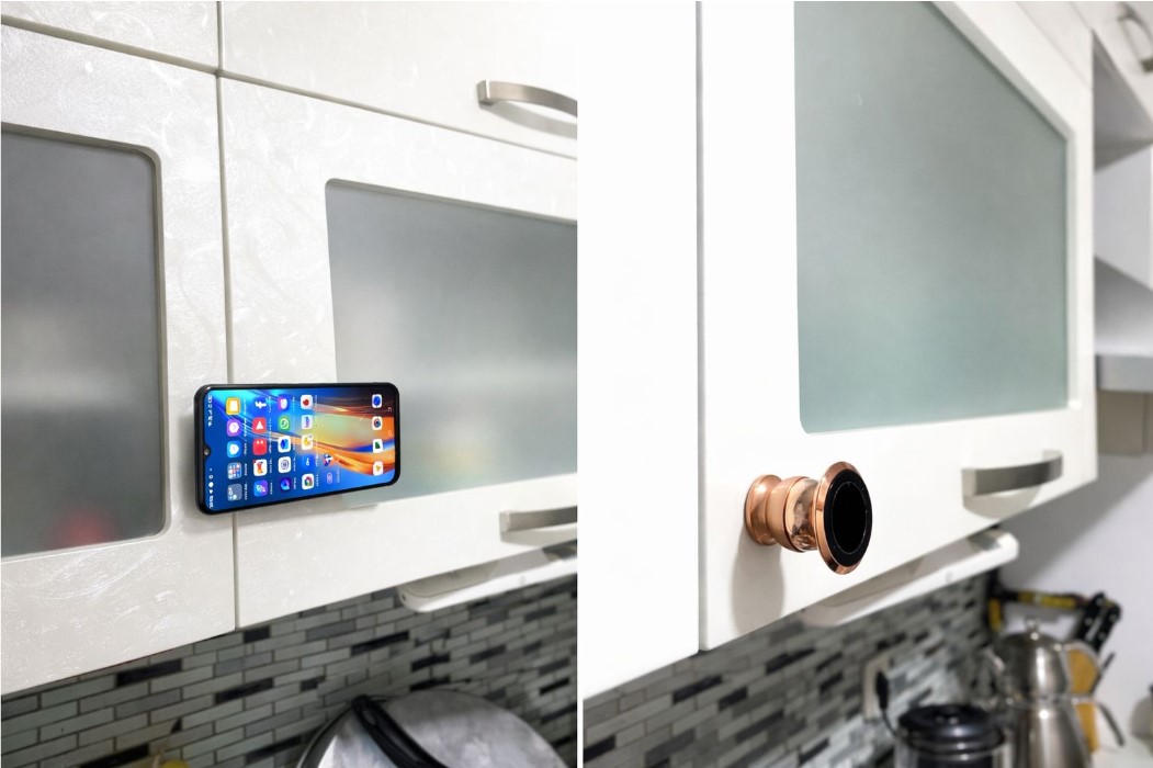 Metal Telefon Tutucu Torpidoya Yapışan Mıknatıslı - Görsel 2