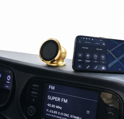 Metal Telefon Tutucu Torpidoya Yapışan Mıknatıslı