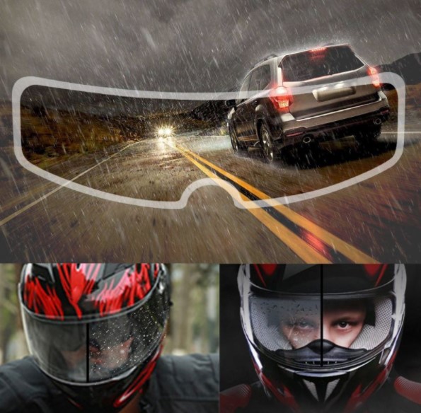 Motosiklet Kaskı İçin Yağmur Kaydırıcı Film - Görsel 2