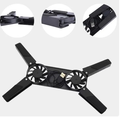 Katlanabilir Laptop Soğutucu 2 fanlı - Görsel 2