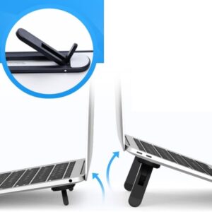 2 Kademeli Katlanabilir ve Yapışkanlı Laptop Standı Siyah CM-438