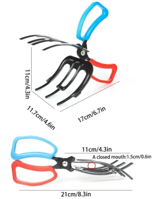 3 Pençeli 11 cm Balık Sabitleyici Maşa - Görsel 3