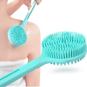 Çift Taraflı Silikon Uzun Saplı Banyo Fırçası CM-331