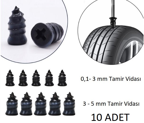 Lastik Tamir Kiti Kauçuk Vida Seti - Görsel 3